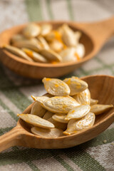Pumpkins on a wooden background
