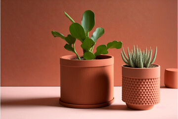 succulent set with two pots
