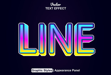 line text effect with graphic style and editable.