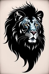 Obraz premium tattolion head vector,Generative IA