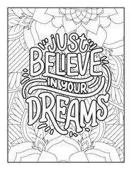 Fototapeta na wymiar Quotes coloring page, Inspirational quotes, Quotes, positive quotes, Typography quotes