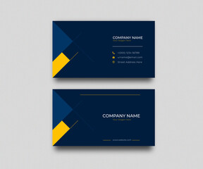 vector business card template in blue design