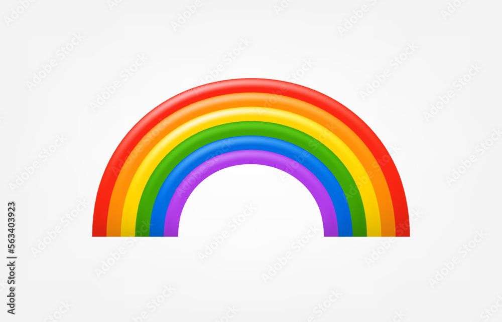 Aufkleber rainbow icon. forecast 3d vector illustration isolated on white background