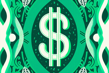 Money design, dollar sign, background, graphic. Generative AI