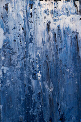 Abstract blue paint background. Modern blue painting