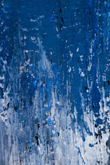 Abstract blue paint background. Modern blue painting