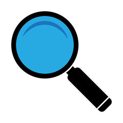 Magnifying glass icon. Search icon, vector magnifier or loupe sign.