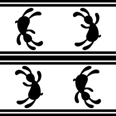 Easter rabbit seamless bunnies pattern for wrapping paper and kids clothes print and fabrics and linens and kitchen