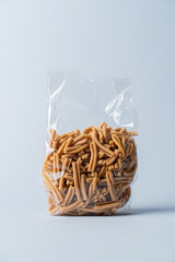 Variety of types and shapes of Italian pasta