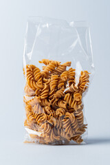 Variety of types and shapes of Italian pasta