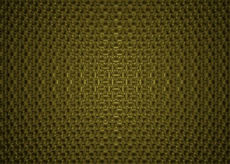 fabric and tile pattern consisting of 3d relief shapes in dark green color, background