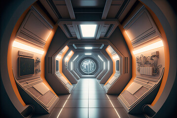 Fototapeta premium Corridor in the Ship