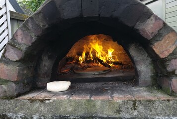 Pizza oven fire