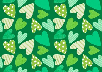 Valentines hearts seamless cartoon pattern for wrapping and kids clothes print and fabrics and gift box