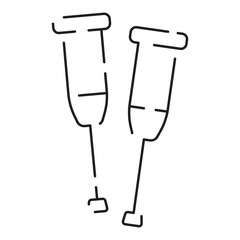 disabled people line Icons. Vector illustration wheelchair, older, handicapped, deaf and Social issue outline icon