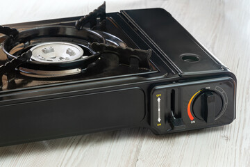 Portable gas stove. An alternative source for cooking at home during a power outage