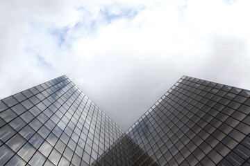 Modern architecture and cloudy sky