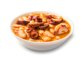 Alubias con pulpo
