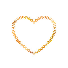 Gold frame heart shaped. Png