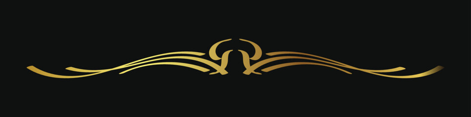 Hand drawn text divider and graphic element. Vector floral design. classic border. vintage ornament