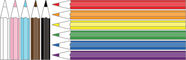  LGBTQ Progress Pride Flag Rainbow Pencils