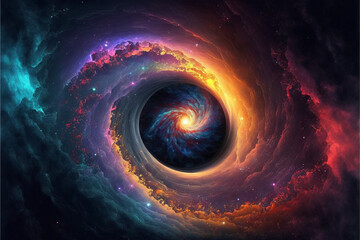Galaxy vortex universe color digital art