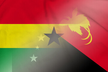 Ghana and Papua New Guinea state flag transborder contract PNG GHA
