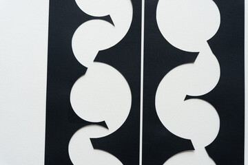 Obraz premium black and white background with circular or rounded contours