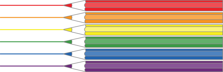 LGBT Pride Flag Rainbow Pencils