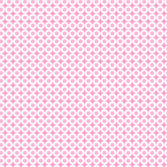 Dots seamless pattern, pink and white color, geometric background