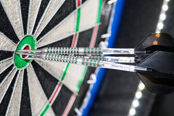 darts in the bullseye