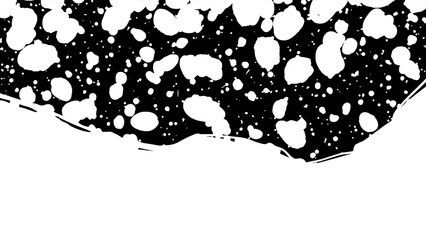 Big paw snow filling the space on a black background. Abstract snow mountain in vector format. Stock illustration with winter background.