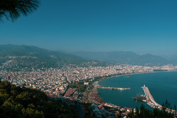 Naklejka premium Panorama of the Alanya city
