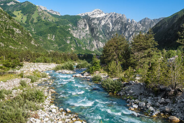 Fototapeta na wymiar Beautiful mountain landscape in Theth National Park, Albania.