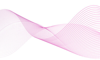 Abstract colorful gradient wave element for design. Digital frequency track equalizer. Stylized line art background. Vector illustration. Wave with lines created using blend tool. Curved wavy line.