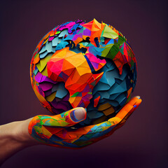 Colourful earth