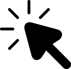 Click vector icon, cursor symbol. Modern, simple flat vector illustration on white background..eps