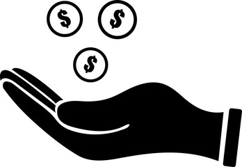 Earn money vector icon, salary symbol illustration on white background..eps