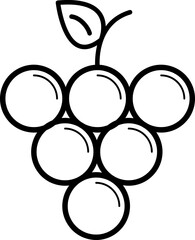 Grape vector icon, fruit symbol illustration on white background..eps