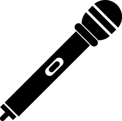Microphone vector icon, mic symbol illustration on white background