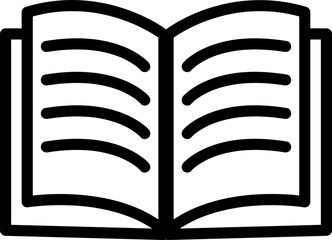 open book vector icon, education symbol illustration on white background..eps