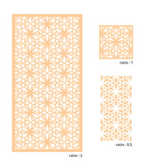 pattern  seamless  with flowers Hexagons shape symmetrical Designs for decorative