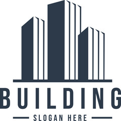 Geometrical Real estate minimal logo design. Modern minimal Building symbol.  
