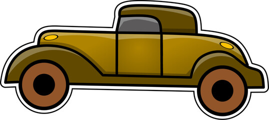 classic car icon flat design for automotive theme