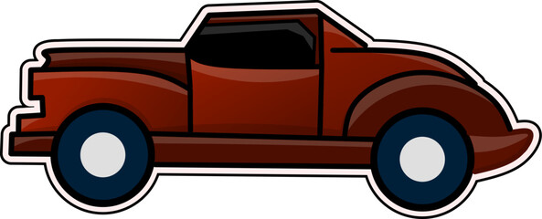classic car icon flat design for automotive theme