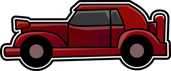 classic car icon flat design for automotive theme
