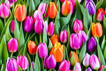 colorful tulips
