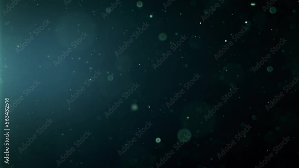 Wall mural Abstract background with animation of flying and flickering particles as bokeh of light. Animation of seamless loop.Dust bubbles snow animation.Bokeh Shiny Particles Loop Animation.