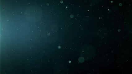 Abstract background with animation of flying and flickering particles as bokeh of light. Animation of seamless loop.Dust bubbles snow animation.Bokeh Shiny Particles Loop Animation. - Powered by Adobe