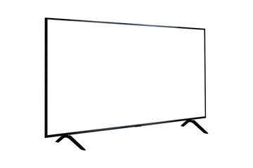 Naklejka premium Smart Tv with blank screen isolated on white background. Suitable for advertising and decoration in various projects.